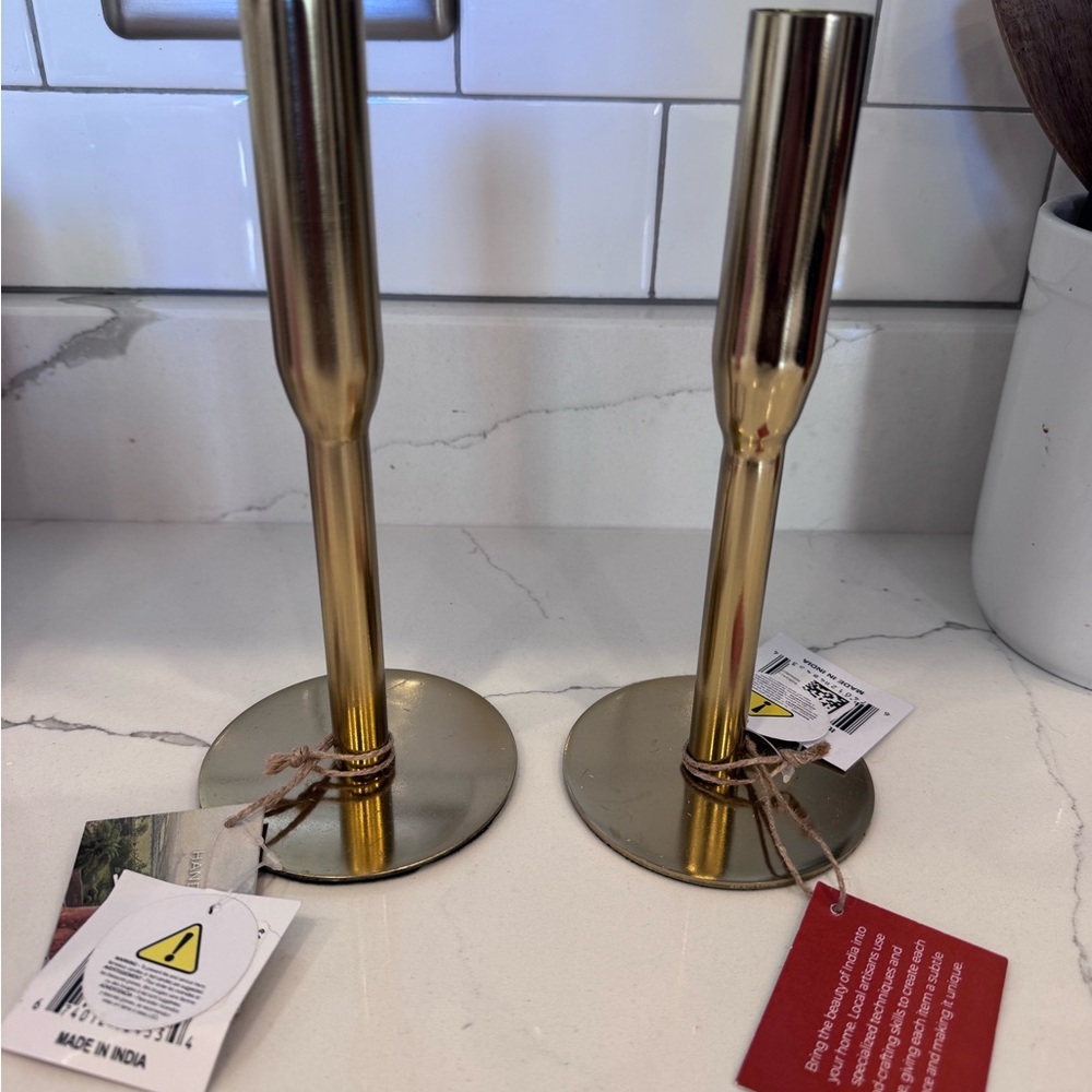 Gold Taper Candle Holders